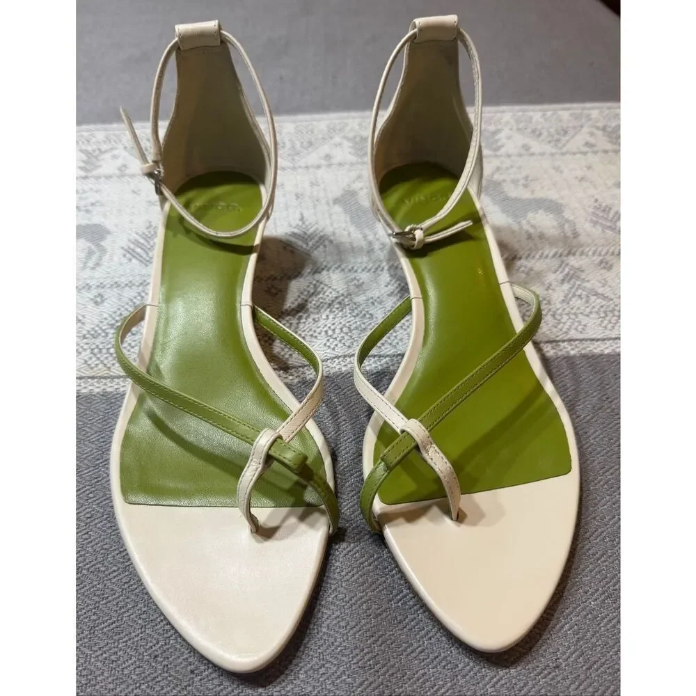 Vince. Siri Leather Heeled Sandal Size 8.5